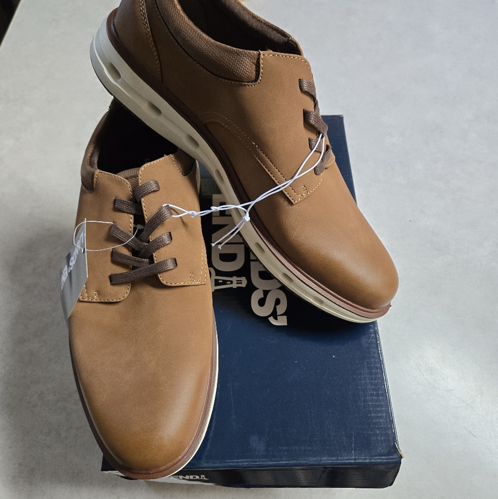 NEW Men's Lands End Sport Oxford Tan Casual Shoe